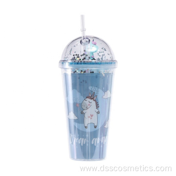 Unicorn Summer Ice Cup with lid and straw